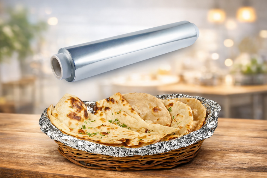 silver foil roti roll